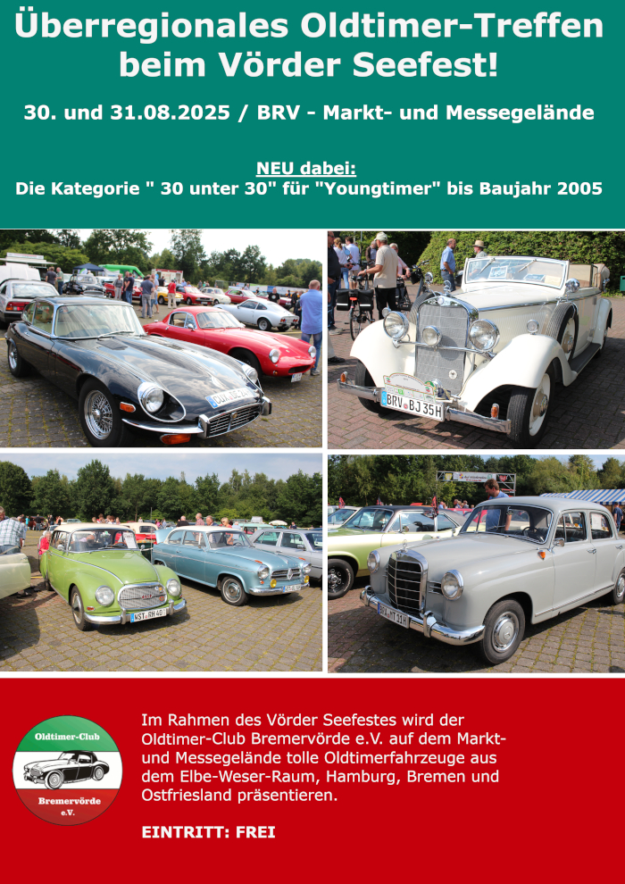 Flyer zum Oldtimertreffen - Vörder See Fest 2025